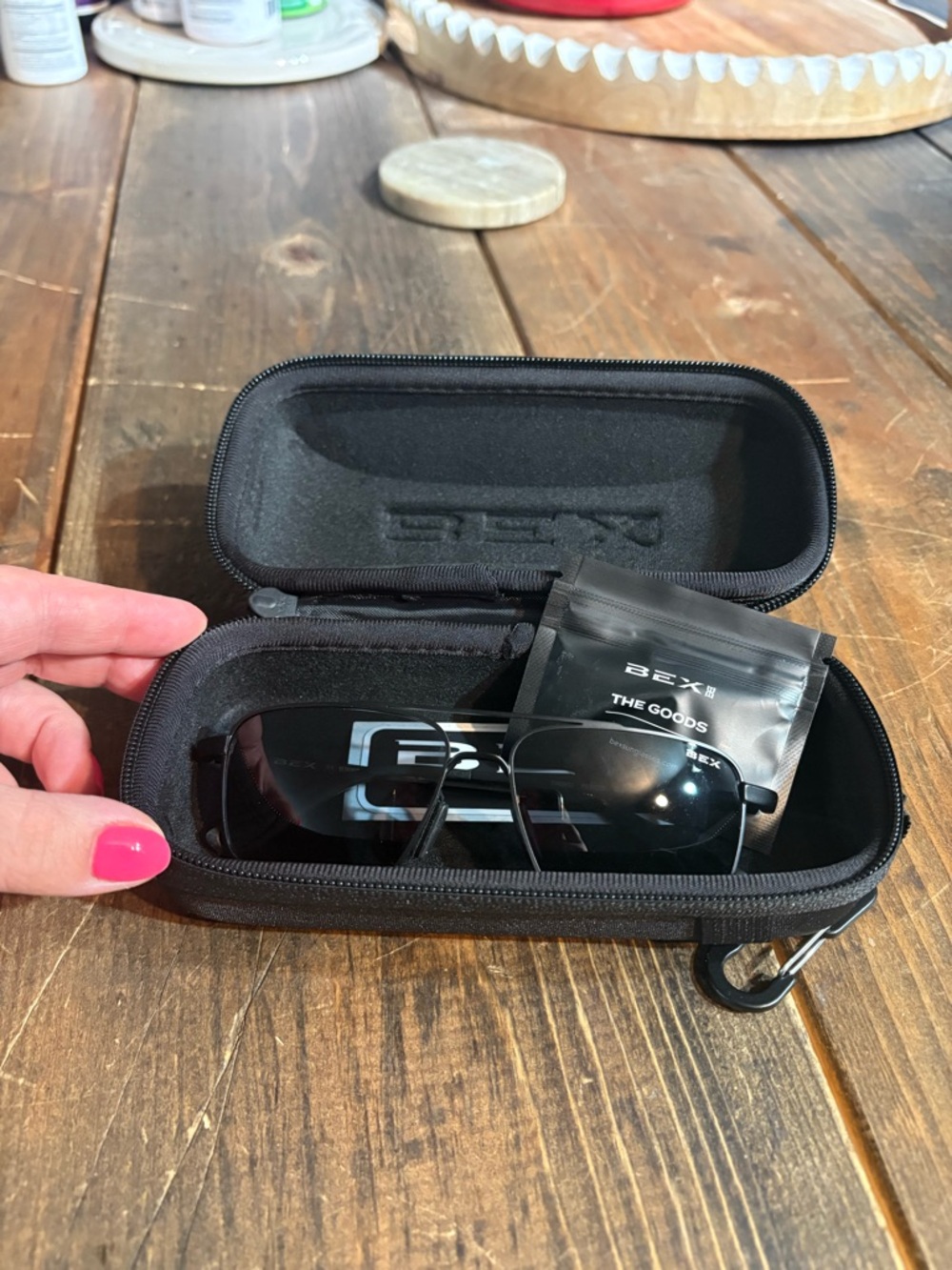 BE-X Men’s Black Aviator Sunglasses with Case